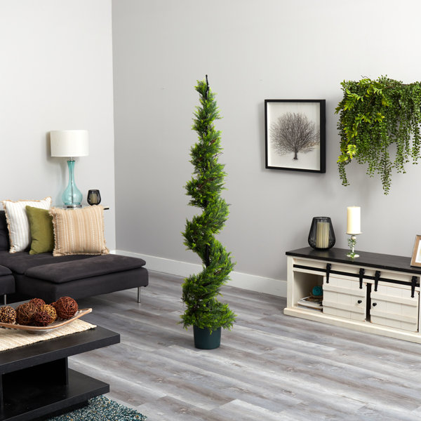 Primrue Pi Arbre Artificiel Topiaire En Spirale Cypr S Wayfair Canada